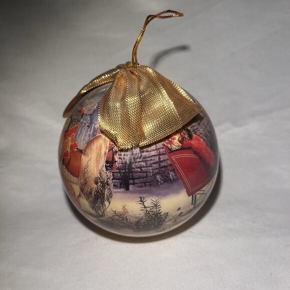 1997 Holiday Barbie Ornament by Matrix Mattel Red Gown Christmas Ball Decoration - Picture 5 of 6